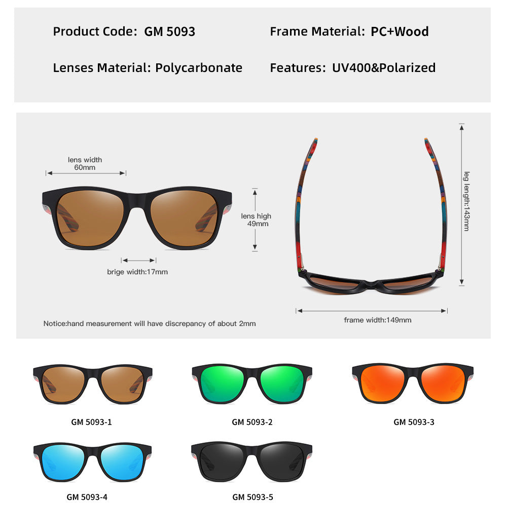 Polarized Eco Wood Sunglasses - TIVOUA