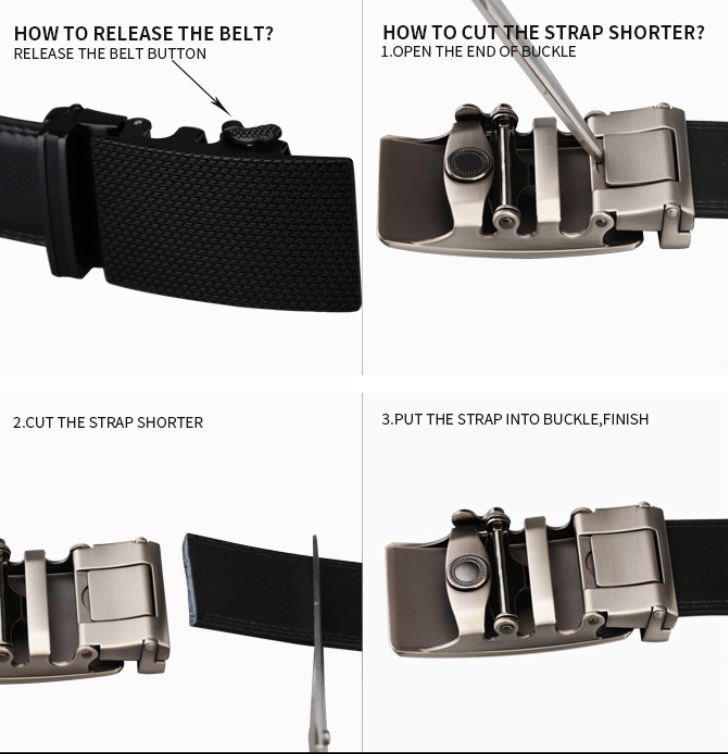 Genuine Leather Automatic Buckle Belt – Classic & Stylish for Every Occasion! - TIVOUA