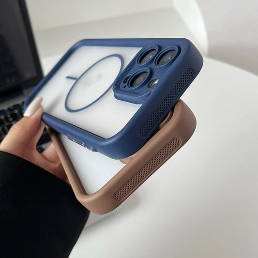 Suitable For 17 Phone Case Frosted Magnetic Skin-absorbing Soft Cover